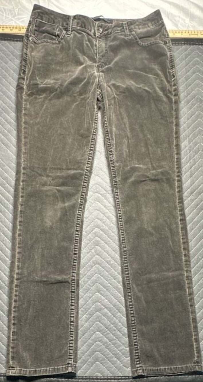 Christopher Blue Gray Corduroy Stretch Bootcut Pants Size 12